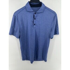 Lululemon Light Blue Performance Evolution S/S Polo Shirt Size Small